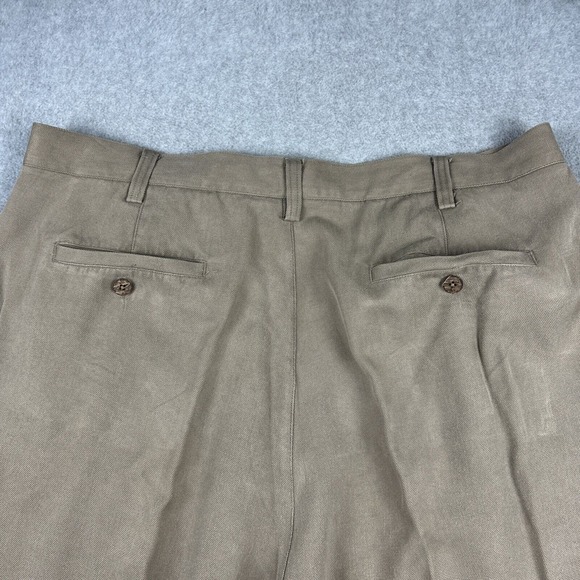 Vintage Tommy Bahama Pants Mens 40 (38x28) 100% Silk Wide Leg Relax Pleated Y2K - Picture 9 of 9